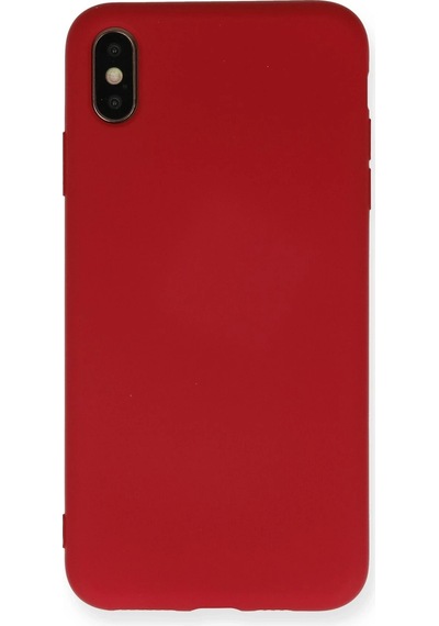 Gld-spt- Newface Apple Uyumlu iPhone Xs Max Kılıf Nano İçi Kadife Silikon - Kırmızı
