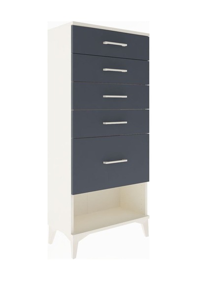 Arges Dolap 5 Çekmeceli 60x30x134 Aytaşı-antrasit Aytaşı