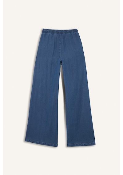 Defacto Pull On Wide Leg Yüksek Bel Uzun Akışkan Kumaş Yıkamalı Pantolon D8243AX25SM Mavi Defacto Pull On Wide Leg Yüksek Bel Uzun Akışkan Kumaş Yıkamalı Pantolon D8243AX25SM Mavi