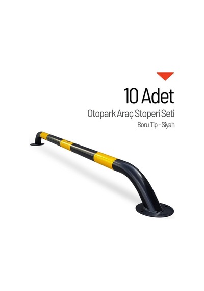 Boru Tip Otopark Araç Stoperi 10'lu Set 60 Mm Dayanıklı Park Demiri-661