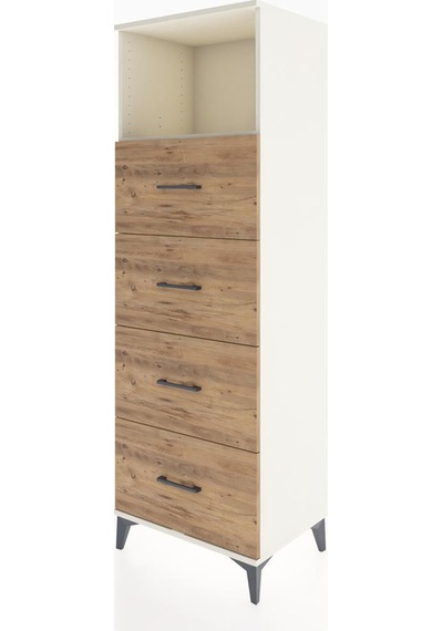 Hyperion Dolap Tek Raflı 4 Çekmeceli 60x44x182 Aytaşı-çam Aytaşı