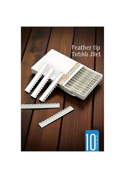 Zenvac Feather Tip Tırtıklı Ustura Jileti 10 Adet 722119 Zenvac29