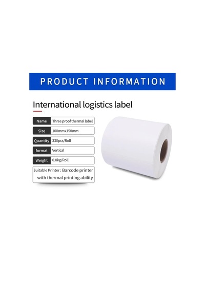 150x100mm Termal Etiket Rulo 350 Adet Barkod & Kargo Yazıcı Kağıdı Suya Dayanıklı Diğer