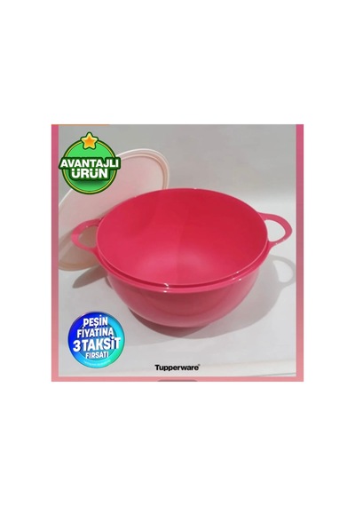 Yuvarlak Saklama Kabı 10 Lt Pembe