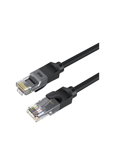 Saf Bakır Metal Konnektör Ethernet Kablosu Siyah 2 Metre Diğer