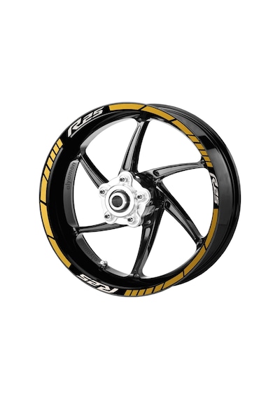 Deeb Yamaha R25 Jant Şeridi Sarı Beyaz Model X N11.77107