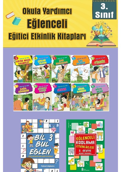 3.sınıflar İçin Okumayı Sevdiren 10 Lu Hikaye Seti -bil Bul Eğlen-kodlama 2 Okulda Evde Tatilde