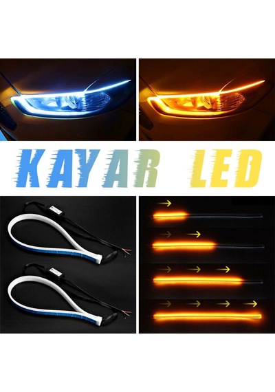 Far Üstü Kayar Led 60Cm Selamlamalı Animasyonlu Far Üstü Kayar Led 60Cm Selamlamalı Animasyonlu