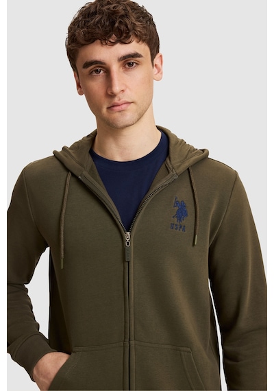U.S. Polo Assn. Erkek Koyu Haki Örme Hırka 50329420-vr111