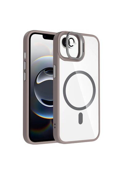 Apple iPhone Uyumlu 16e Kılıf Standlı Ve Kamera Lens li M-safe Şarj Özellikli Zore Etro Kapak Çok Renkli