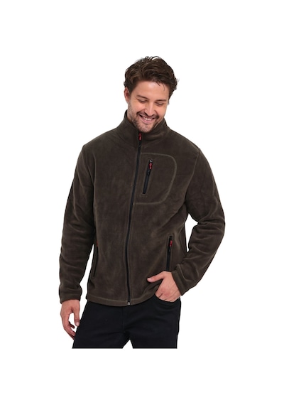Genius Store Tam Fermuarlı 3 Cepli Tactical Outdoor Erkek Polar Ceket Haki