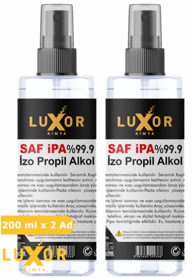 Luxor Kimya Saf İpa %99 İzopropil Alkol 2 X 200 Ml