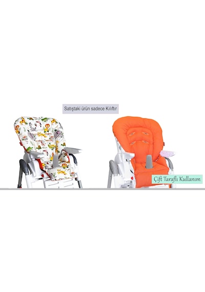 Holmer Mama Sandalyesi Minderi & Kılıfı - Leke Tutmaz - Doğal - Max-t - Turuncu