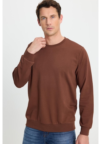 Tudors Erkek Relax Fit Rahat Kesim %100 Pamuk 2 İplik Bisiklet Yaka Kahverengi Sweatshirt-41519 Kahverengi Tudors Erkek Relax Fit Rahat Kesim %100 Pamuk 2 İplik Bisiklet Yaka Kahverengi Sweatshirt-41519 Kahverengi