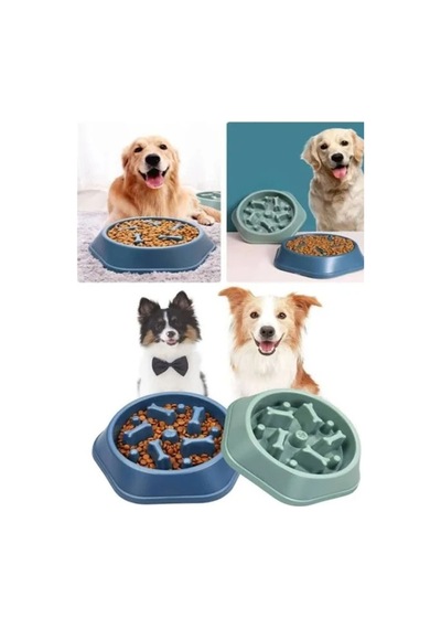 Kedi-köpek Yavaş Yeme Mama Kabı  Sindirim Düzenleyici Mama Kabı Çok Renkli