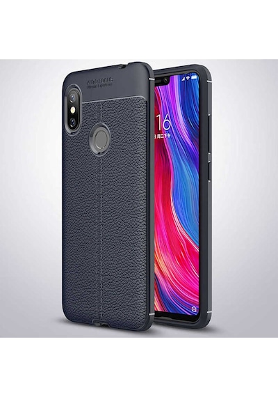 Xiaomi Redmi Note 6 Pro Kılıf Zore Niss Silikon Kapak Lacivert