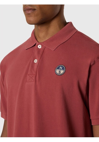 North Sails Baskılı Kısa Kollu Erkek Polo Yaka T-shirt-33370 Bordo