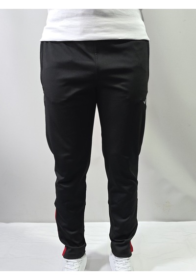 Jump Erkek Dalgıç/scuba Slim Fit Fermuarlı Paça Eşofman Altı Siyah/kırmızı