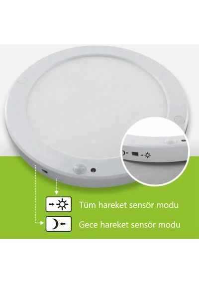 Cata Sensörlü Sıva Üstü Led Panel Ct-9247 6400k Armatür Beyaz Işık Beyaz