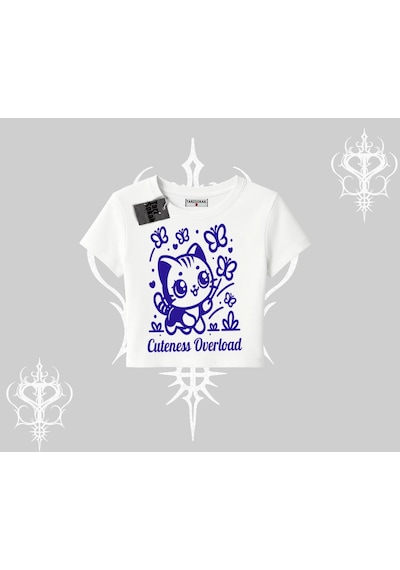 Tarzsokak Stay Cool Kedi Baskılı Kolsuz Tshirt Beyaz