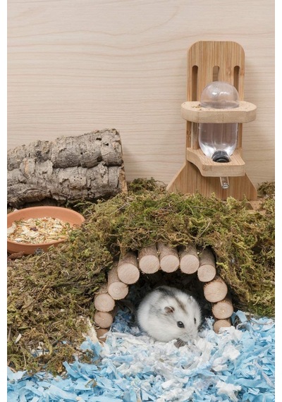 Doğal Ahşap Çubuklu Köprü - Hamster Fare Sıçan Kemirgenler Oyuncağı