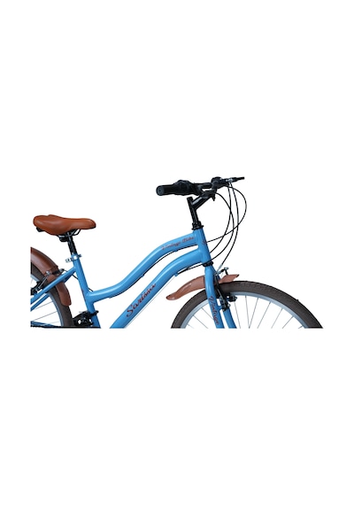 Sarissa Vintage 24" Jant 21 Vites Çelik Kadro V Fren Unisex Şehir Bisikleti Mavi Kahverengi Lastik Mavi