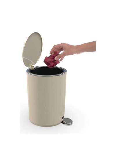 Ayrex Primanova M-e66-09 Lenox 5 Lt Pedallı Çöp Kovası Bej Genel