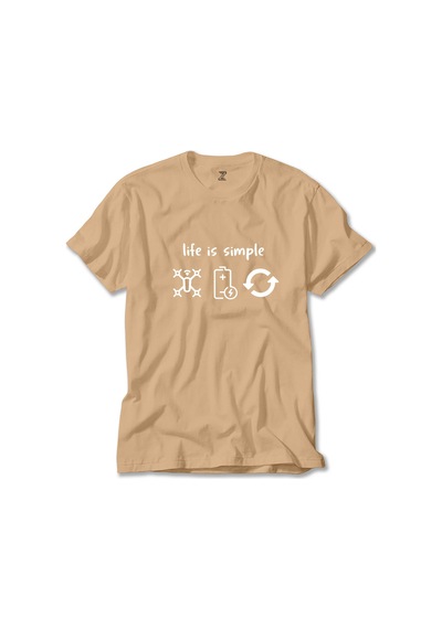 Life Is Simple Füme Tişört