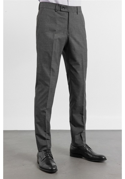 İmza Siyah - Füme Yan Cep Kazayağı Desen Slim Fit Esnek Classic Pantolon 1003255174 İmza Siyah - Füme Yan Cep Kazayağı Desen Slim Fit Esnek Classic Pantolon 1003255174