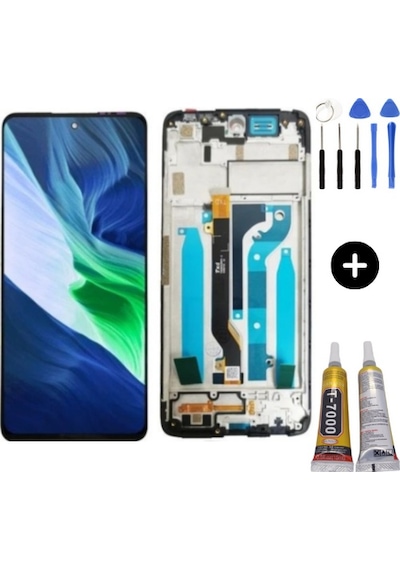 İnfinix Note 10 Uyumlu Çıtalı Hk Lcd Ekran Dokunmatik + Montaj Seti