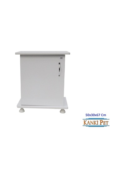 Kanki Pet İthal Akvaryum Mdf Beyaz Sehpa 50 x 30 x 67 CM