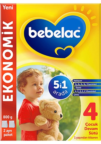 Bebelac 4 Numara Devam Sütü 800 G 5 Adet