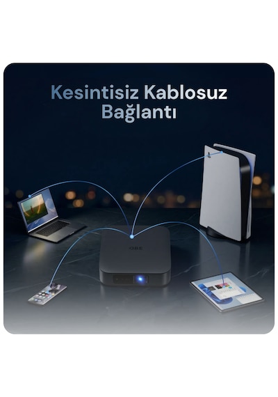 OBE X7D Ultra Google TV Destekli 4K 1200 ISO Otomatik Odaklı Akıllı Projeksiyon Cihazı