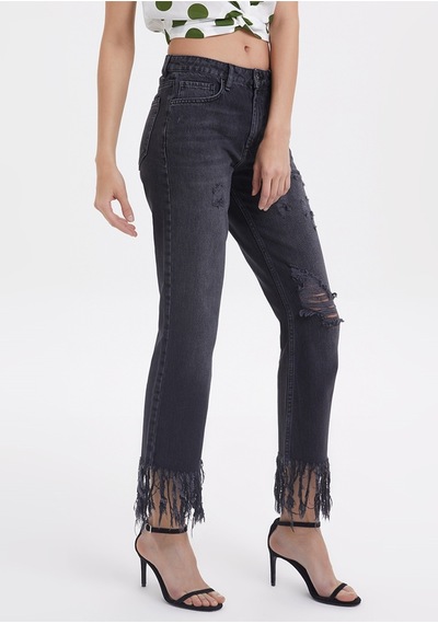 Kadın Regular Jean Wilma Lf2016470 Black Pop Wash