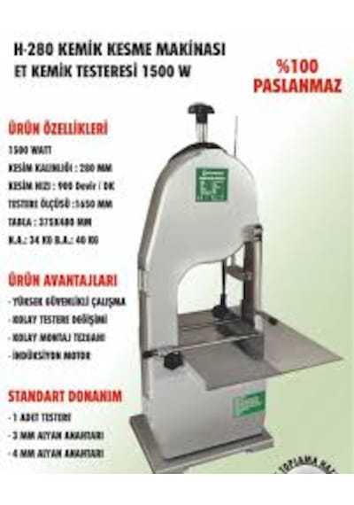 Myfarden H280 Kemik Kesme Makinası Et Kemik Testeresi 1500 W