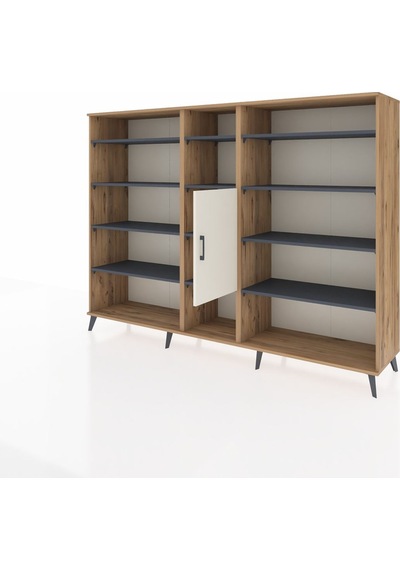 Hyperion Dolap 12 Raflı Tek Kapaklı 220x44x163 Çam-aytaşı/antras Çam-aytaşı/antrasit Hyperion Dolap 12 Raflı Tek Kapaklı 220x44x163 Çam-aytaşı/antras Çam-aytaşı/antrasit