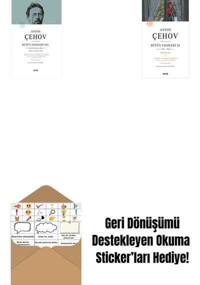 Anton Çehov Bütün Eserleri 14 Ciltli + Anton Çehov Bütün Eserleri 11 + Okuma Sticker'ları