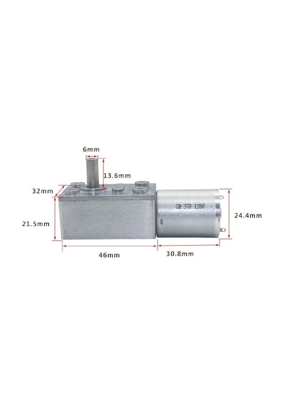 12v Dc Gearmotor 18 Rpm Yüksek Torklu Redüktörlü Motor - Metal Gövde