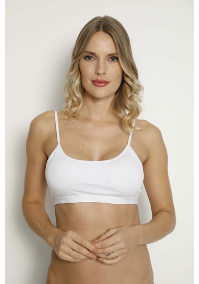 Comfort Secret Kadın Renkli Ip Askı Pedli Yarım Atlet Büstiyer 4'lü Set Çok Renkli