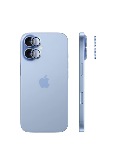 Safir Temperli Kamera Lens Koruyucu, İphone 17 İle Uyumlu Sis Mavisi