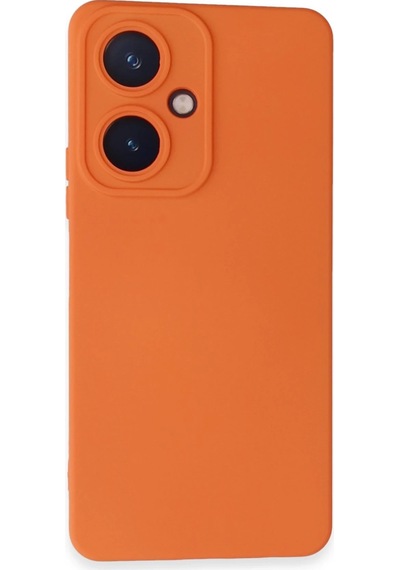 Newface - 944 - Vivo Y27 Kılıf Nano İçi Kadife Silikon - Edntrend - - Turuncu