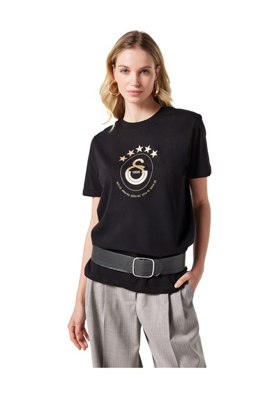 Gsstore Galatasaray 5 Yıldız T-shirt E251352-1 Siyah