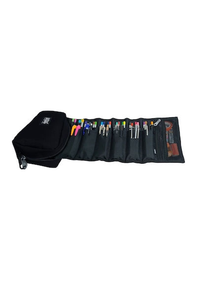 Jacbag Siyah Organizer Roll Up Düzenleyici Kalem Kutusu/Kalemlik Çok Renkli