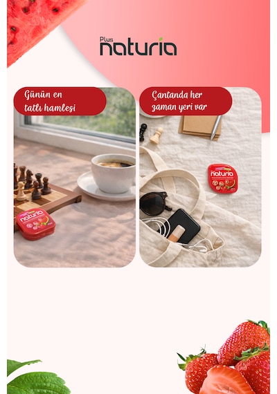 Karpuz Ve Çilek Aromalı Şekersiz Şekerleme