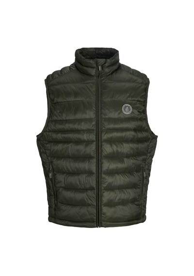 Jack & Jones Jjekıngsley Erkek Hafif Şişme Yelek Dik Yaka Günlük Rahat Haki