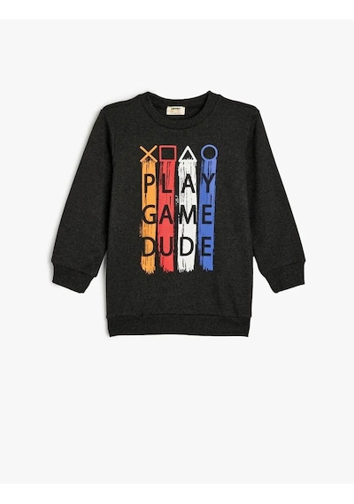 Koton Erkek Çocuk Sweatshirt Antrasit 5wkb10120tk 25ky59000170 Y5903 Antrasit