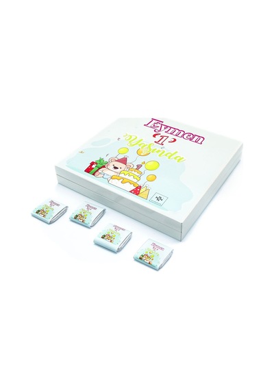 Erkek Bebek Çikolatası 48 Adet Madlen Çikolata 1 Yaş
