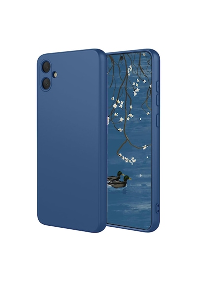 Fibaks Galaxy A06 Uyumlu Kılıf Kadife Lansman Soft Yumuşak Liquid Silikon Kamera Korumalı Kapak Lacivert