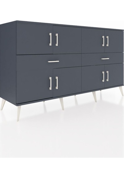 Hyperion Konsol 4 Raflı 2 Çekmeceli 8 Kapaklı 176x44x99 Antrasit-antrasit Antrasıt/antrasıt - Antrasıt Hyperion Konsol 4 Raflı 2 Çekmeceli 8 Kapaklı 176x44x99 Antrasit-antrasit Antrasıt/antrasıt - Antrasıt