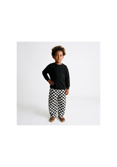 Poala Kids Siyah Uzun Kol Basic Tshirt